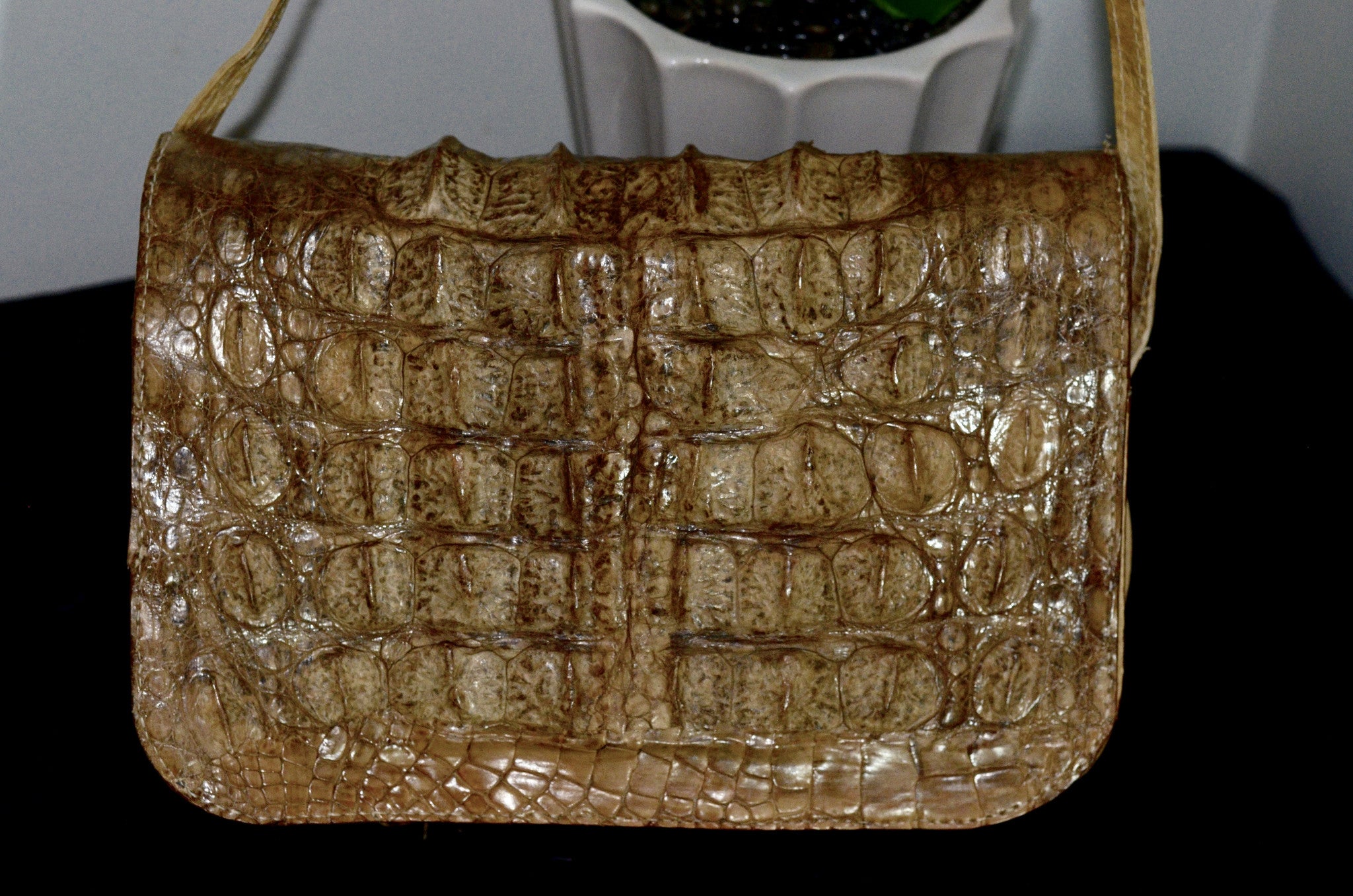Sold at Auction: Coulter & Wastie: A Brown Crocodile Handbag, c.1950s,
